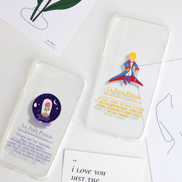 LG V50S 어린왕자 장미 투명 젤리 케이스