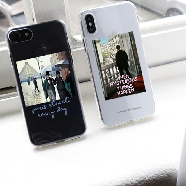 아이폰15 프로 명화 그림 투명 젤리 케이스