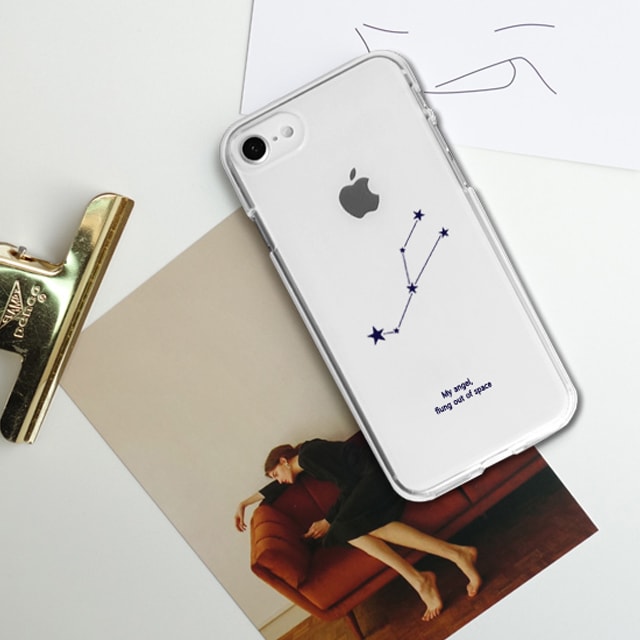 아이폰15 플러스 별자리 커플 커스텀 주문제작 투명 젤리 케이스
