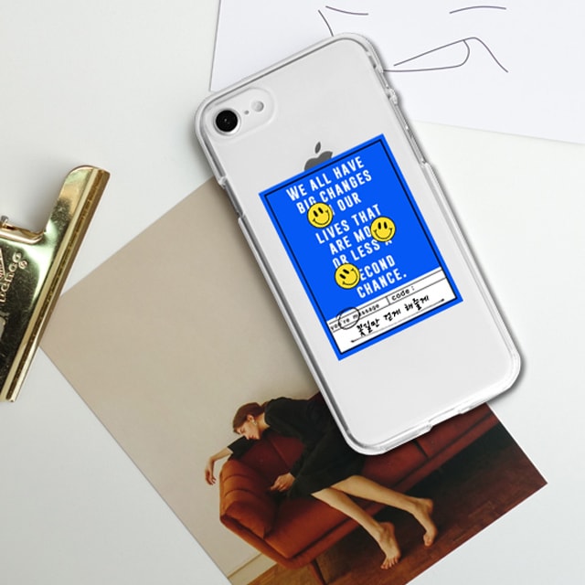 아이폰14 플러스 포스터 라벨 커스텀 주문제작 투명 젤리 케이스