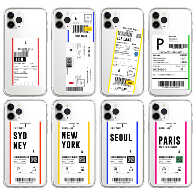 아이폰15 프로 보딩패스 티켓 투명 젤리 케이스