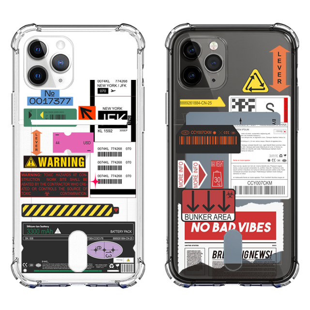 아이폰6 S 라벨 스티커 투명 카드 포켓 케이스