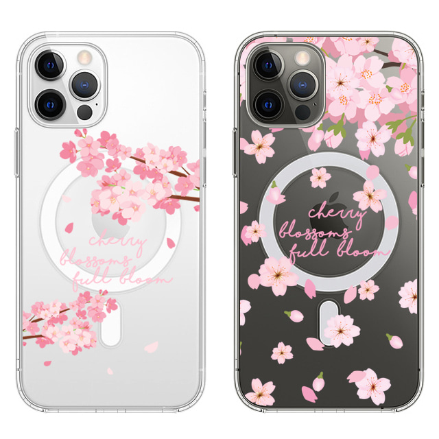 아이폰12 미니 벚꽃 나무 투명 맥세이프 케이스