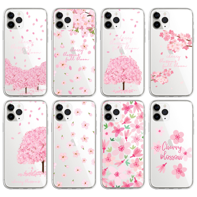아이폰12 프로 체리블라썸 벚꽃 투명 젤리 케이스