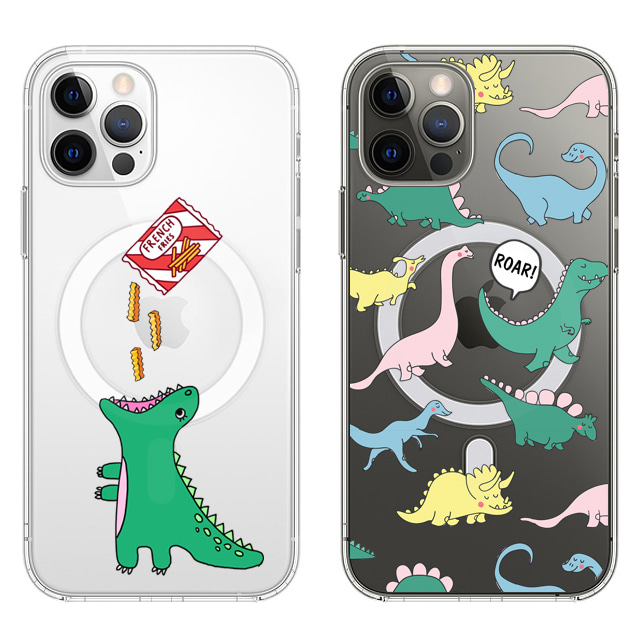 아이폰11 프로 귀여운 공룡 투명 맥세이프 케이스