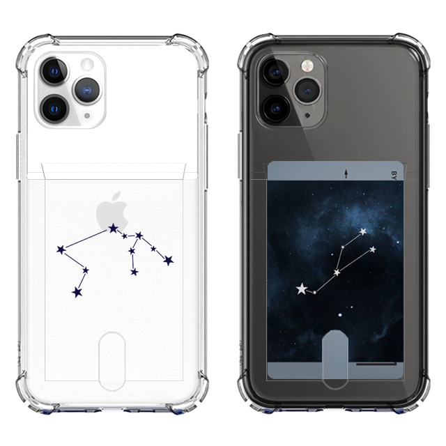 아이폰12 미니 별자리 우주 투명 카드 포켓 케이스
