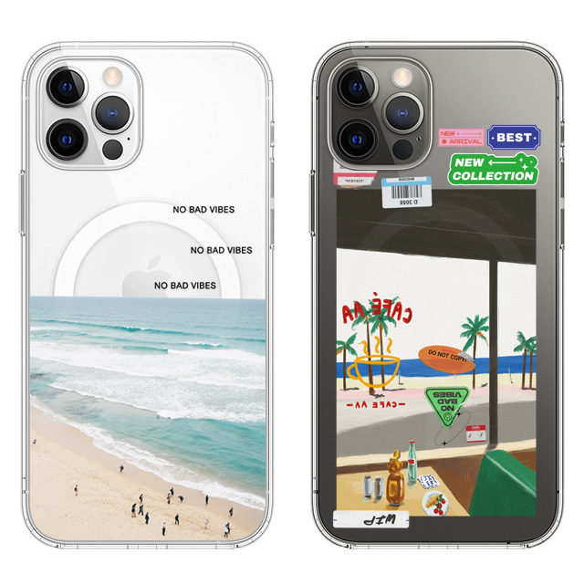 아이폰15 프로 여행 풍경 투명 맥세이프 케이스