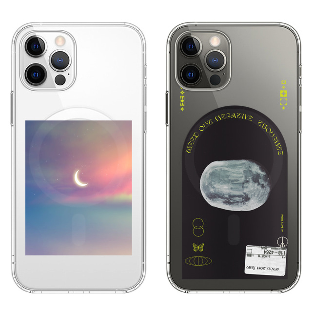 아이폰12 미니 달 은하수 투명 맥세이프 케이스